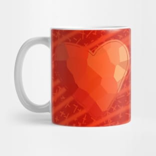 Red Heart on Red Mug